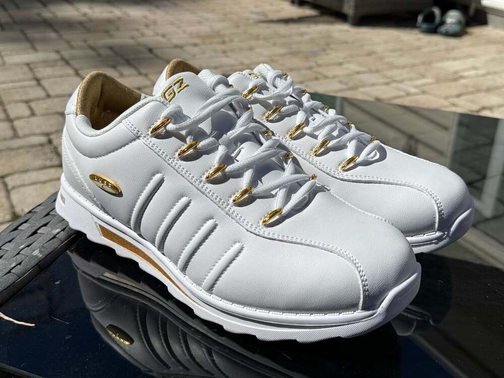 Lugz Changeover II women Sz 11 mens sz 10 White Gold Fashion Sneakers New